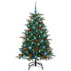 vidaXL Sapin de No&euml;l artificiel Vert 150 cm PVC, m&eacute;tal et plastique