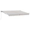 vidaXL Auvent r&eacute;tractable manuel Gris clair et blanc 3,5 x 2,5 m