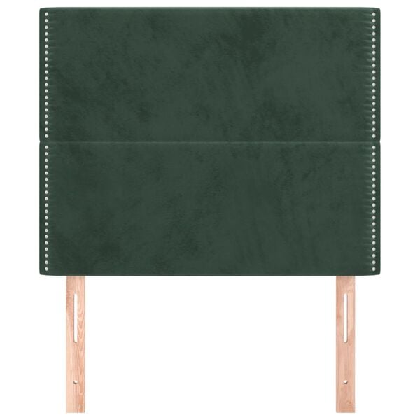 vidaXL T&ecirc;te de lit Vert fonc&eacute; 80x5x118/128 cm Velours