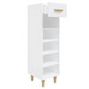 vidaXL Armoire à chaussures Blanc 30x35x105 cm Bois d'ingénierie