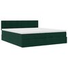 vidaXL Cadre de lit ottoman avec matelas vert fonc&eacute; 200x200 cm velours