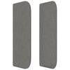 vidaXL T&ecirc;te de lit avec oreilles Gris fonc&eacute; 183x16x78/88 cm Tissu