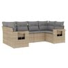 vidaXL Salon de jardin avec coussins 6 pcs beige r&eacute;sine tress&eacute;e