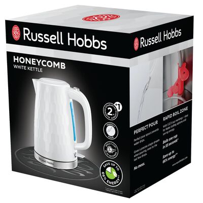 Russell Hobbs Bouilloire électrique Honeycomb Blanc