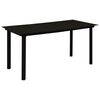 vidaXL Table à dîner de jardin Noir 150x80x74 cm Acier et verre