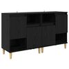vidaXL Buffets 2 pcs Ch&ecirc;ne noir 60 x 35 x 70 cm Bois d'ing&eacute;nierie