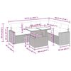 vidaXL Salon de jardin avec coussins 7pcs noir r&eacute;sine tress&eacute;e acacia