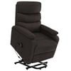 vidaXL Fauteuil de massage Marron fonc&eacute; Tissu