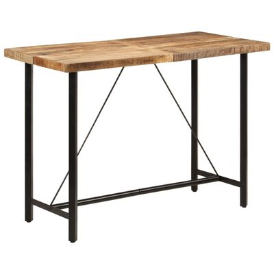vidaXL Table de bar 150x70x107 cm bois massif de manguier et fer