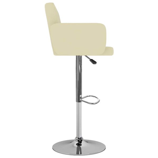 vidaXL Tabourets de bar lot de 2 crème similicuir