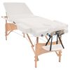 vidaXL Table de massage pliable et tabouret 10 cm d'&eacute;paisseur Blanc