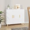 vidaXL Buffet blanc 90x34x80 cm bois d'ingénierie