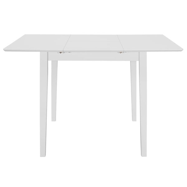 vidaXL Table &agrave; manger extensible Blanc (80-120)x80x74 cm MDF