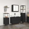 vidaXL Ensemble de mobilier de salle de bain 3 pcs Ch&ecirc;ne noir