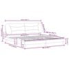 vidaXL Cadre de lit sans matelas Hvar blanc 200x200 cm similicuir
