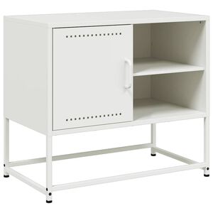 vidaXL Meuble TV blanc 68x39x60,5 cm acier