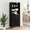 vidaXL Haut Armoire Ch&ecirc;ne noir 69,5 x 34 x 180 cm Bois d'ing&eacute;nierie