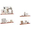 vidaXL &Eacute;tag&egrave;re Murale 4 pcs Rouge 80 x 9 x 3 cm Bois d'ing&eacute;nierie