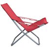 vidaXL Chaises pliables de plage lot de 2 Tissu Rouge