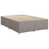 vidaXL Sommier &agrave; lattes de lit avec matelas Taupe 140x200 cm Tissu