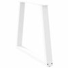 vidaXL Pieds de table à manger en forme de V, 3 pièces, blanc, 70 x (72-73,3) cm, acier