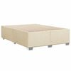 vidaXL Sommier &agrave; lattes de lit avec matelas Cr&egrave;me 140x190 cm Tissu