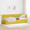 vidaXL Cadre de lit d'angle avec matelas 2 pcs Jaune Velours
