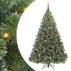 vidaXL Sapin de No&euml;l artificiel avec 300 LED Vert 180 cm PE et PVC
