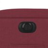 vidaXL Fauteuil inclinable &eacute;lectrique rouge bordeaux tissu