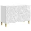 vidaXL Buffet Blanc brillant 89 x 34,5 x 60 cm Bois d'ing&eacute;nierie