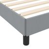 vidaXL Lit à ressorts avec matelas Gris clair 80 x 200 cm tissu