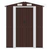 vidaXL Abri de jardin Marron foncé 192x689x223 cm Acier galvanisé