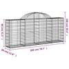 vidaXL Paniers &agrave; gabions arqu&eacute;s 10 pcs 200x30x80/100 cm Fer galvanis&eacute;
