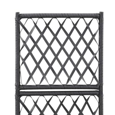 vidaXL Jardinière noir 80x40x40 cm résine tressée vidaXL Jardinière noir 80x40x40 cm résine tressée