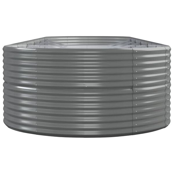 vidaXL Lit surélevé de jardin Acier enduit de poudre 510x140x68cm Gris