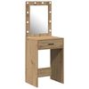 vidaXL Table de Toilette Ch&ecirc;ne artisanal 50 x 41 x 135 cm