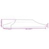 vidaXL Toit de tente de réception 6x3 m Terre cuite 270 g/m²