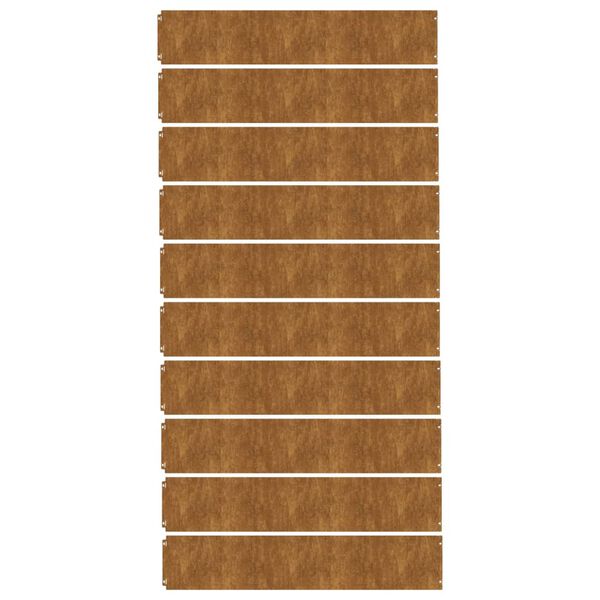 vidaXL Bordures de pelouse 10 pcs 20x103 cm acier corten flexible