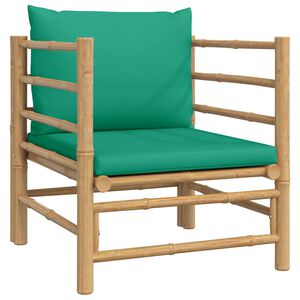 vidaXL Canap&eacute; de jardin avec coussins vert bambou