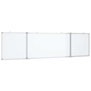 vidaXL Tableau blanc magnétique pliable 160x40x1,7 cm aluminium