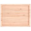 vidaXL Dessus de table 80x60x(2-4) cm bois de chêne massif non traité