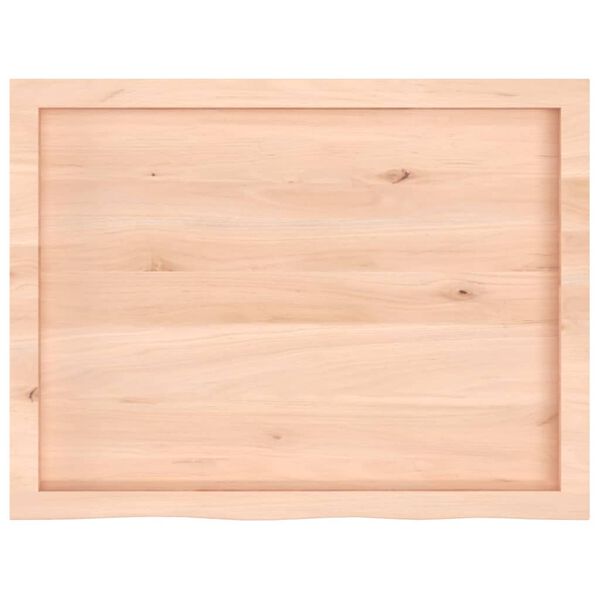 vidaXL Dessus de table 80x60x(2-4) cm bois de chêne massif non traité