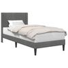 vidaXL Cadre de lit avec t&ecirc;te de lit Gris fonc&eacute; 90 x 190 cm Velours