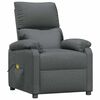 vidaXL Fauteuil de massage Gris fonc&eacute; Tissu