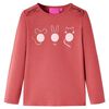 T-shirt pour enfants à manches longues rose brûlé 128