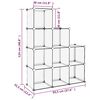 vidaXL Cubes de rangement 9 pcs Transparent PP