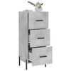 vidaXL Buffet Gris béton 34,5x34x90 cm Bois d'ingénierie