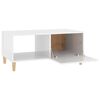 vidaXL Table basse Blanc brillant 89,5x50x40 cm Bois d'ing&eacute;nierie