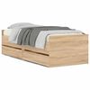 vidaXL Cadre de lit sans matelas ch&ecirc;ne sonoma 75x190 cm