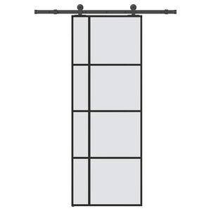 vidaXL Porte coulissante avec kit de quincaillerie 76x205 cm Verre ESG